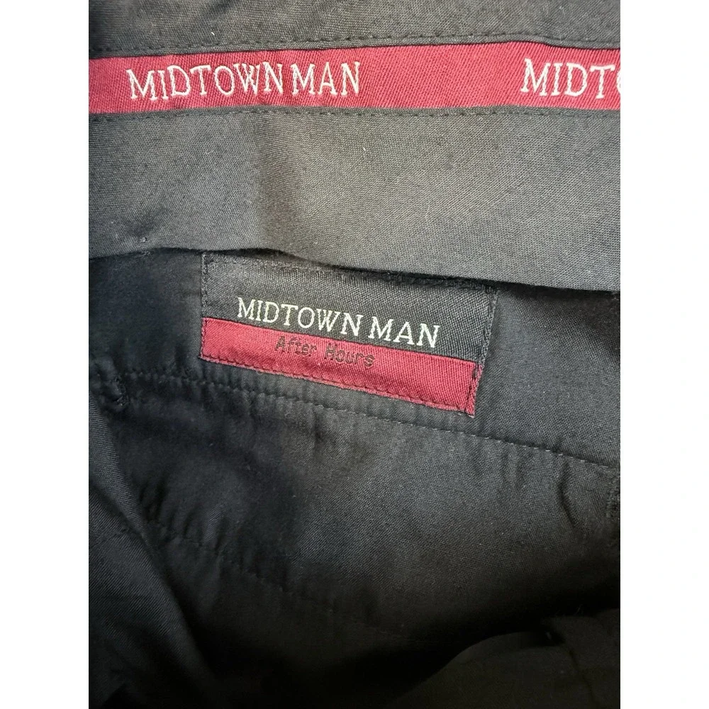 Midtown Man 32X35 Pleated‎ Expandable Waist Tuxedo Pants Satin Side Stripes